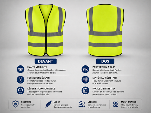 Gilet de sécurité haute visibilité