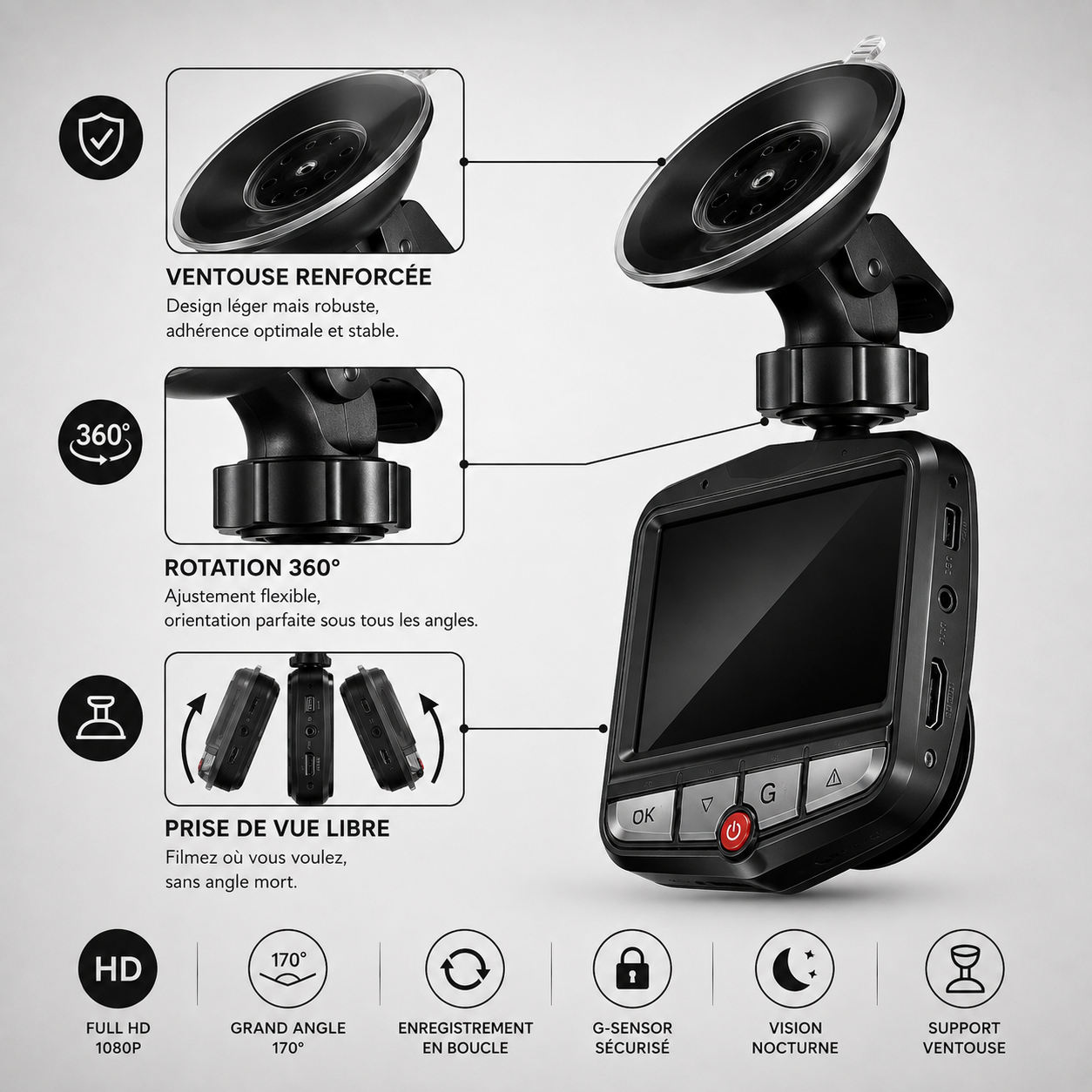 Dash Cam 2026 Full HD 1080P