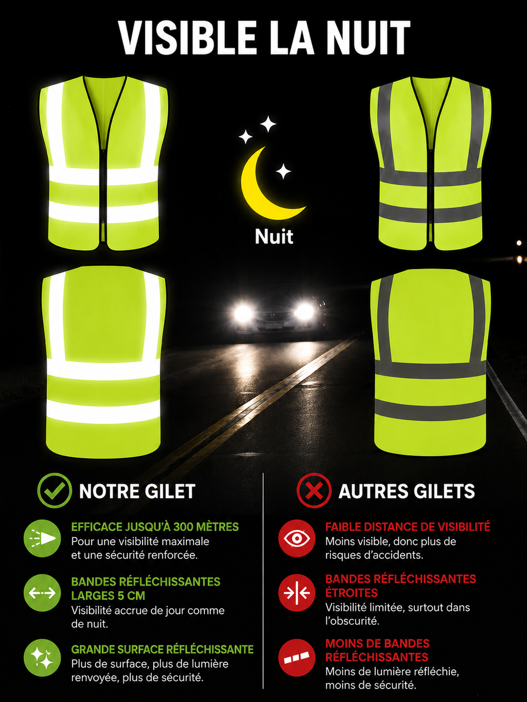 Gilet de sécurité haute visibilité