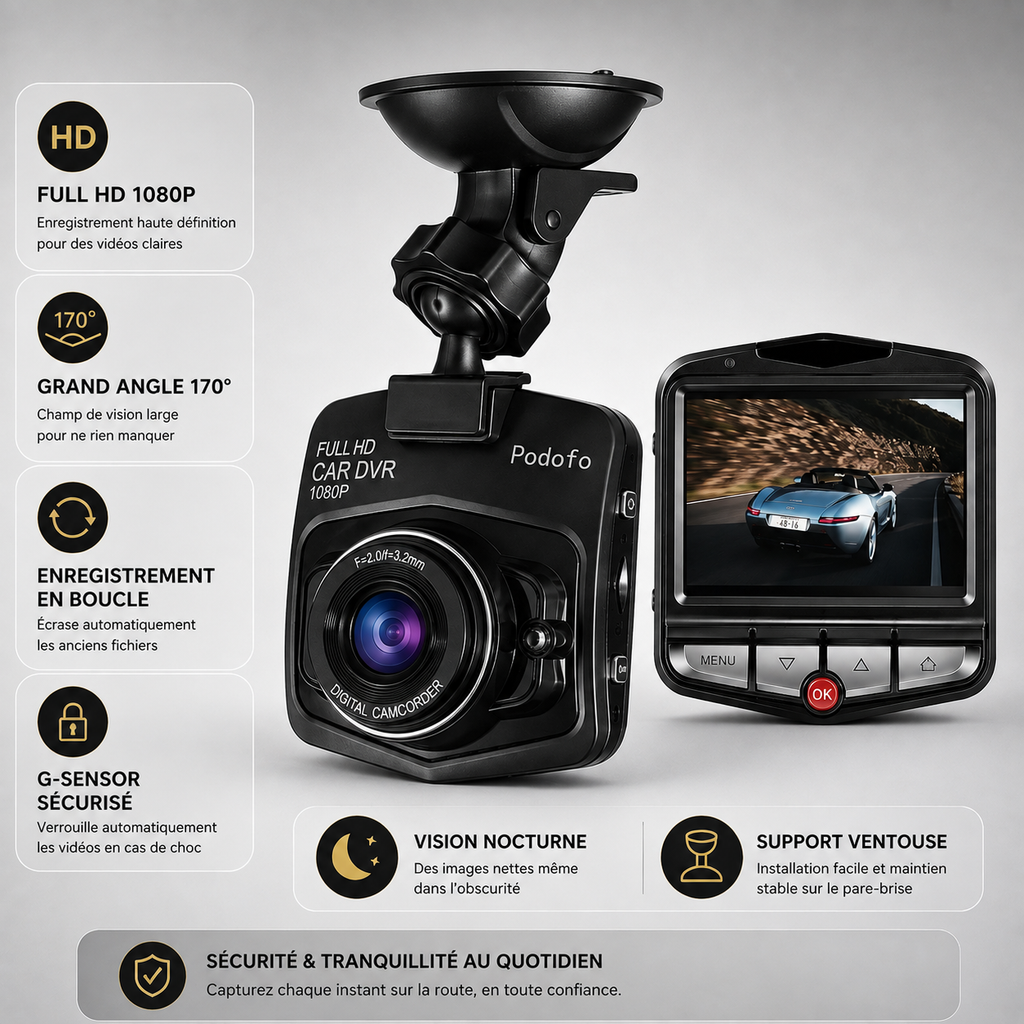 Dash Cam 2026 Full HD 1080P