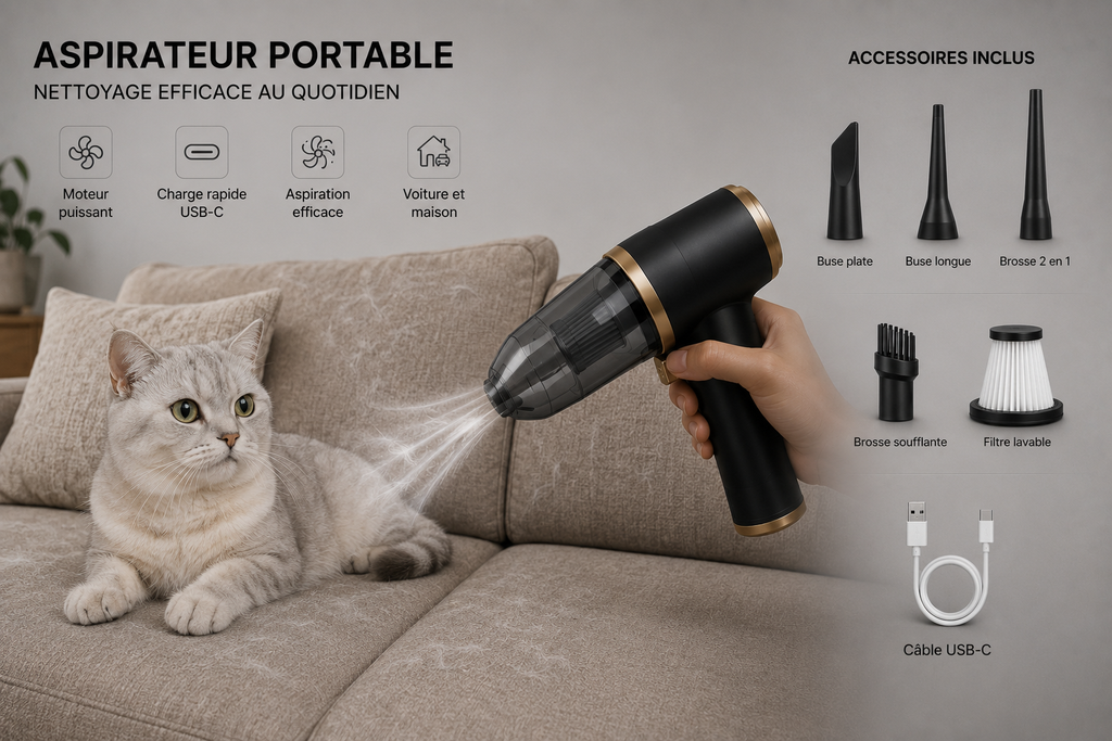 Aspirateur portable pour voiture